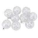 9Pcs Christmas Ball Ornaments Exquisite Plastic Shatterproof Hanging Christmas Tree Ornaments for Home Silver