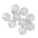 9Pcs Christmas Ball Ornaments Exquisite Plastic Shatterproof Hanging Christmas Tree Ornaments for Home Silver