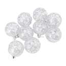9Pcs Christmas Ball Ornaments Exquisite Plastic Shatterproof Hanging Christmas Tree Ornaments for Home Silver
