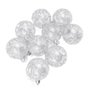 9Pcs Christmas Ball Ornaments Exquisite Plastic Shatterproof Hanging Christmas Tree Ornaments for Home Silver