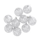 9Pcs Christmas Ball Ornaments Exquisite Plastic Shatterproof Hanging Christmas Tree Ornaments for Home Silver