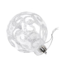 9Pcs Christmas Ball Ornaments Exquisite Plastic Shatterproof Hanging Christmas Tree Ornaments for Home Silver