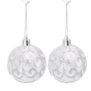 9Pcs Christmas Ball Ornaments Exquisite Plastic Shatterproof Hanging Christmas Tree Ornaments for Home Silver
