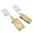 2 Pcs Christmas Ribbon String Lights Fairy Lights Christmas Tree Lights for Decorations Golden Warm Light 5cm 3.8cm