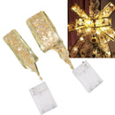2 Pcs Christmas Ribbon String Lights Fairy Lights Christmas Tree Lights for Decorations Golden Warm Light 5cm 3.8cm