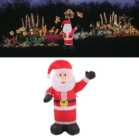 Christmas Inflatable Santa Waterproof Tear Resistance Inflatable Santa Decoration with LED Lights 100-240V AU Plug