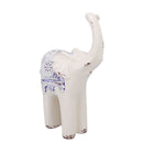 Elephant Ceramic Decor Safe Round Slippy Exquisite Porcelain Elephant Sculpture for Home Office Ornament S
