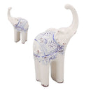 Elephant Ceramic Decor Safe Round Slippy Exquisite Porcelain Elephant Sculpture for Home Office Ornament S