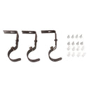 3Pcs Curtain Rod Hook Holder Iron Bracket Universal Design Home Decoration for Bedroom