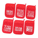 6Pcs Christmas Pot Holders with Pocket Heat Resistant Hot Pad Oven Mitts Cookie Bag Christmas Pot Rack Baking Kit
