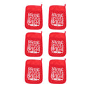 6Pcs Christmas Pot Holders with Pocket Heat Resistant Hot Pad Oven Mitts Cookie Bag Christmas Pot Rack Baking Kit
