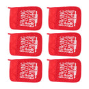 6Pcs Christmas Pot Holders with Pocket Heat Resistant Hot Pad Oven Mitts Cookie Bag Christmas Pot Rack Baking Kit