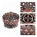 Lotus Incense Burner Zinc Alloy Cone Incense Holder Burner Small Incense Holder Ornaments for Home Decoration Brown