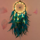 Wall Hanging Dream Catcher with Light Feather Wind Chime Decorative Lamp Home Furnishing Decoration