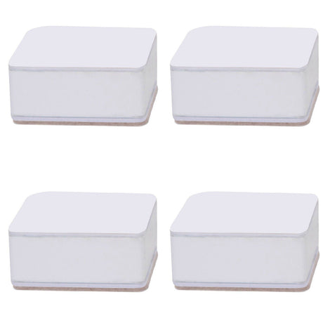 Carbon Steel Furniture Risers Self Adhesive Furniture Lift Anti Slip Low Noise Bed Lifter with Felt Pad for Sofa Couch White