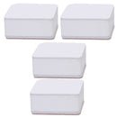 Carbon Steel Furniture Risers Self Adhesive Furniture Lift Anti Slip Low Noise Bed Lifter with Felt Pad for Sofa Couch White
