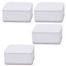 Carbon Steel Furniture Risers Self Adhesive Furniture Lift Anti Slip Low Noise Bed Lifter with Felt Pad for Sofa Couch White