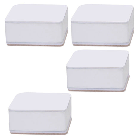 Carbon Steel Furniture Risers Self Adhesive Furniture Lift Anti Slip Low Noise Bed Lifter with Felt Pad for Sofa Couch White