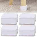 Carbon Steel Furniture Risers Self Adhesive Furniture Lift Anti Slip Low Noise Bed Lifter with Felt Pad for Sofa Couch White