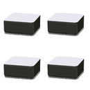 Carbon Steel Furniture Risers Self Adhesive Furniture Lift Anti Slip Low Noise Bed Lifter with Felt Pad for Sofa Couch Black