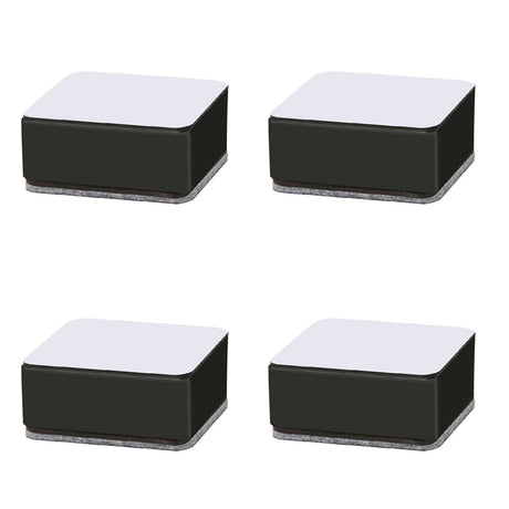 Carbon Steel Furniture Risers Self Adhesive Furniture Lift Anti Slip Low Noise Bed Lifter with Felt Pad for Sofa Couch Black