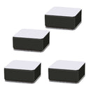 Carbon Steel Furniture Risers Self Adhesive Furniture Lift Anti Slip Low Noise Bed Lifter with Felt Pad for Sofa Couch Black