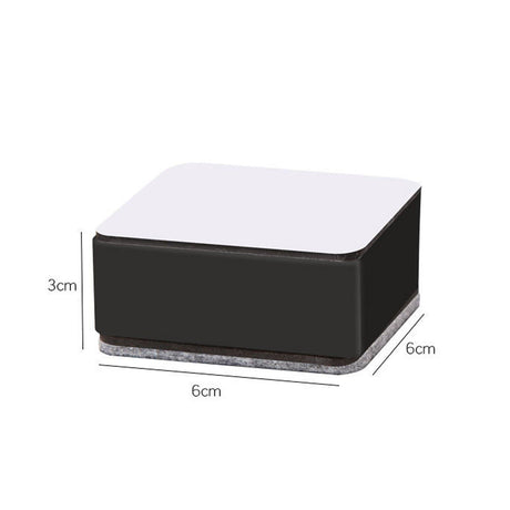 Carbon Steel Furniture Risers Self Adhesive Furniture Lift Anti Slip Low Noise Bed Lifter with Felt Pad for Sofa Couch Black