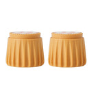 2Pcs Wall Bed Stopper Anti Collision ABS Punch Free Rotatable Mute Bed Anti Shake Tool for Home Yellow Small