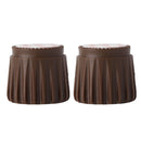 2Pcs Wall Bed Stopper Anti Collision ABS Punch Free Rotatable Mute Bed Anti Shake Tool for Home Brown Small
