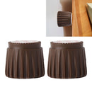2Pcs Wall Bed Stopper Anti Collision ABS Punch Free Rotatable Mute Bed Anti Shake Tool for Home Brown Small