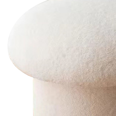 Sofa Bench Simple Modern Elastic Comfortable Soft Round Pine Wooden Foot Stool for Home Decoration White