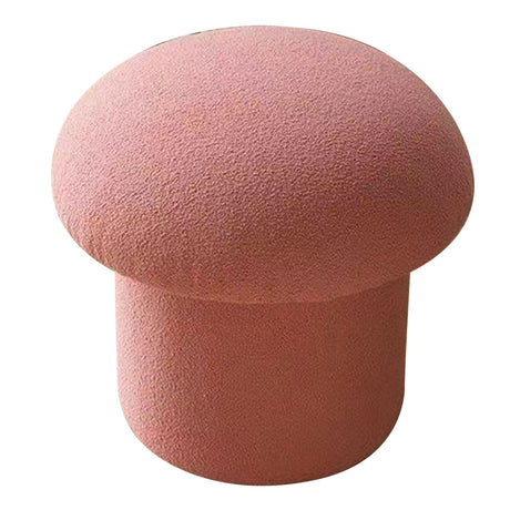 Sofa Bench Simple Modern Elastic Comfortable Soft Round Pine Wooden Foot Stool for Home Decoration Pink