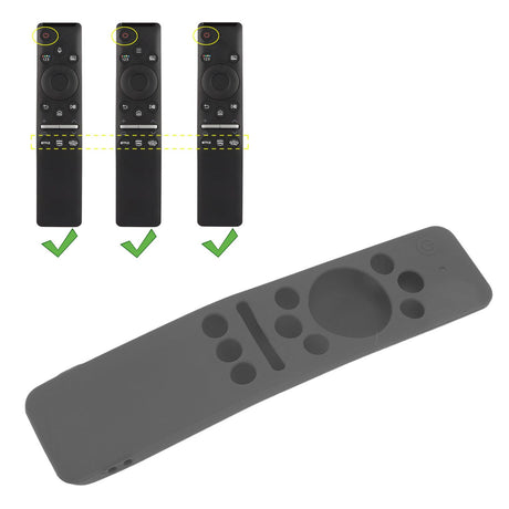 Silicone Protective Cover Case for Samsung Smart TV Remote Control BN59 01259E 1259B 1312A 1312B Gray