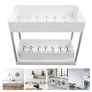 Slide Out Storage Baskets ABS Under Sink Organizer Cabinet Sliding Drawers for Kitchen Bathroom Cosmetic Storage White