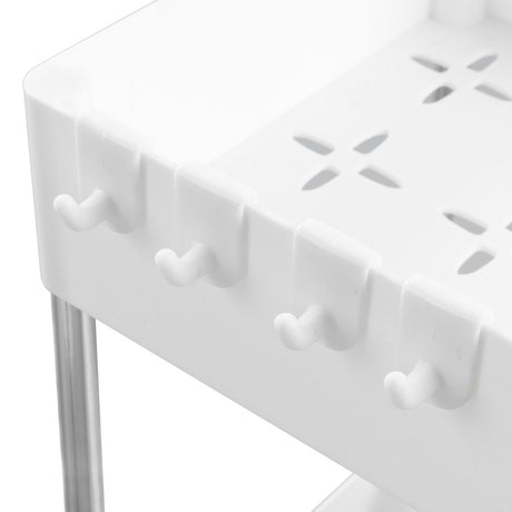 Slide Out Storage Baskets ABS Under Sink Organizer Cabinet Sliding Drawers for Kitchen Bathroom Cosmetic Storage White