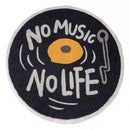 Water Absorbent Mat Retro CD Disk Design Anti Slip Thick Soft Imitation Cashmere Home Bathroom Mat Type 1 100x100cm