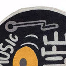 Water Absorbent Mat Retro CD Disk Design Anti Slip Thick Soft Imitation Cashmere Home Bathroom Mat Type 1 100x100cm
