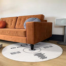 Water Absorbent Mat Retro CD Disk Design Anti Slip Thick Soft Imitation Cashmere Home Bathroom Mat Type 2 60x60cm