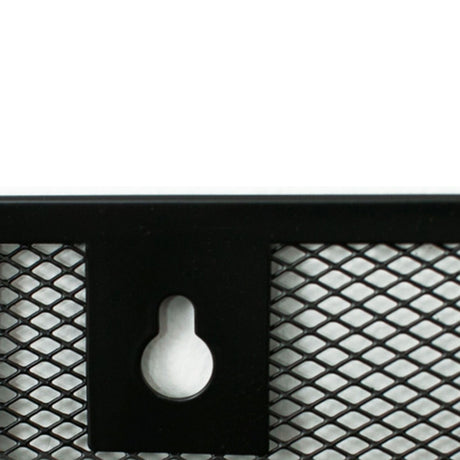 5 Tier Wall File Organizer Vertical Placement Glossy Edges Wall Mount File Holder with Hanging Hole for Office Black