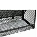 5 Tier Wall File Organizer Vertical Placement Glossy Edges Wall Mount File Holder with Hanging Hole for Office Black