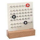 Wooden Kids Calendar DIY Hand Operated Develop Planning Skills Perpetual Calendar for Home White