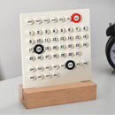 Wooden Kids Calendar DIY Hand Operated Develop Planning Skills Perpetual Calendar for Home White