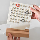 Wooden Kids Calendar DIY Hand Operated Develop Planning Skills Perpetual Calendar for Home White