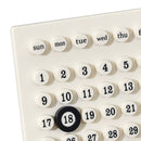 Wooden Kids Calendar DIY Hand Operated Develop Planning Skills Perpetual Calendar for Home White