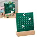 Wooden Kids Calendar DIY Hand Operated Develop Planning Skills Perpetual Calendar for Home Green