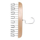 Multifunctional Hanger Punch Free with 8 Hooks Wood and Stainless Steel Cap Holder for Student Dormitory Khaki
