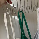 Multifunctional Hanger Punch Free with 8 Hooks Wood and Stainless Steel Cap Holder for Student Dormitory Khaki
