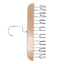 Multifunctional Hanger Punch Free with 8 Hooks Wood and Stainless Steel Cap Holder for Student Dormitory Khaki