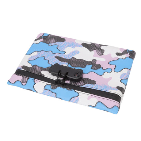 Smell Proof Bag Storage Carrying Bag PU Leather with Combination Lock for Home Outdoor