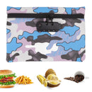 Smell Proof Bag Storage Carrying Bag PU Leather with Combination Lock for Home Outdoor